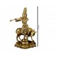 Brass Krishna with His Cow, Golden Color,Height:25 Inch,Weight:23.5 Kg.