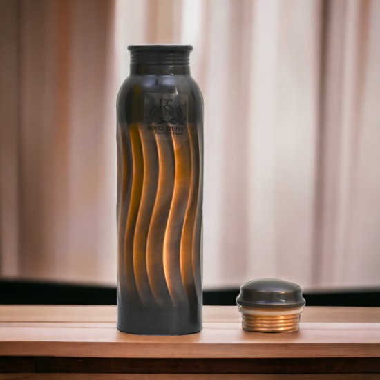 ROYALSTUFFS 1 Liter Copper Lehar Bottle | Tamba Bottle| Leak Proof | Ayurvedic Health Benefits | Eco Friendly