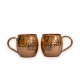 Set of 2 Handcrafted Copper Mugs, Hammered Classic Moscow Mule mugs Solid Pure Copper Unlined Mug Cups, Weight:350 Gram