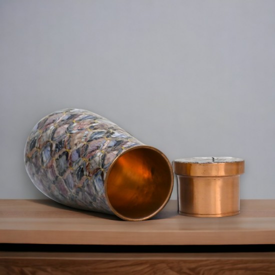 ROYALSTUFFS Pure Copper,Bedside Designer Water Bottle (1000ML)