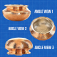 Copper Handi /Dekchi with Tin Lining Inside, Volume - 9000 ML,Weight:2 Kg