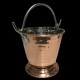  Bucket Set Of 2 Handmade Pure Steel Copper Bucket/Balti Hammered Design With Handle