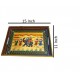 ROYALSTUFFS Serving Tray, set of 3, made of mango wood, Rajasthani painting, size 15″, 14″, 13″