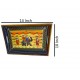 ROYALSTUFFS Serving Tray, set of 3, made of mango wood, Rajasthani painting, size 15″, 14″, 13″