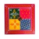 Indian Dry Fruit Box Wooden, Handpainted Or Spices Box for Kitchen, Color : Multi , Size : L : 6 Inch, B : 8 Inch, H: 2.2 Inch