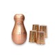 ROYALSTUFFS Pure Copper Water Vessel Bottle with 4 Glasses | Copper Drinking Water Bedroom Carafe |Leak Proof -1600ml