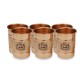 Copper Glass Tumbler Tableware, Drinkware, Serveware Set of 6