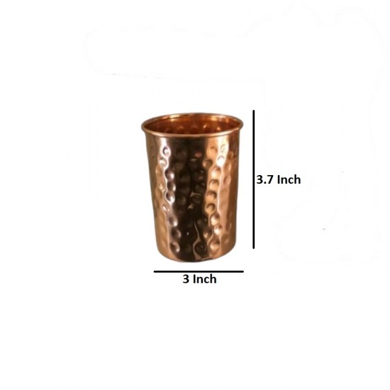 Copper Trio Water Pot with Lid & 4 Glasses Improve Your Immunity, Brain, Nervous System & Healthy Skin - 1000 ml