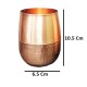 ROYALSTUFFS Copper Water Dispenser Container Pot/Matka/Ghada - (Premium Hammer) With 2 Copper Glasses 5000 Ml | Copper Water Tank With Combo of 2 Dholak Glasses