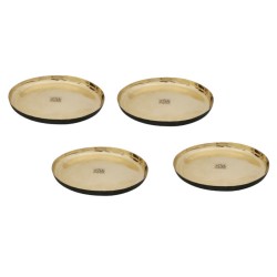 Set of 4 Pure Bronze Kansa Plate for Dining, Serving & Gifting (12.5 Inch)