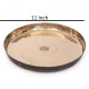 ROYALSTUFFS 11 inch Pure Kansa Bronze Handmade Dinner/Lunch Plate/Thali Ideal for Serving & Dining Table Decoration Set of 2