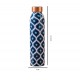 ROYALSTUFFS Pack Of 2 Multi Blue Printed Water Copper Bottle - 1000 ml Extra Large | 100% Leak Proof | Office Bottle | Gym Bottle | Yoga Bottle | Home | Kitchen | Bottle