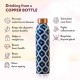 ROYALSTUFFS Pack Of 2 Multi Blue Printed Water Copper Bottle - 1000 ml Extra Large | 100% Leak Proof | Office Bottle | Gym Bottle | Yoga Bottle | Home | Kitchen | Bottle