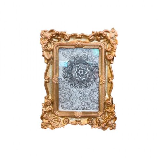 ROYALSTUFFS  Antique Metal Photo Frame – 6×8 inch, Gold 