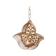 ROYALSTUFFS Hanging / Table – Shadow Tea Light Candle Holder – Gold (6x6x2 inches )