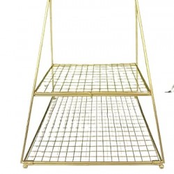 ROYALSTUFFS Two Tier Metal Basket (15 Inch)