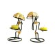 ROYALSTUFFS Umbrella Lady Tealight Holders (Set of 2)