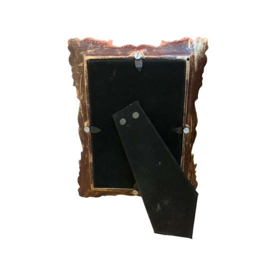 ROYALSTUFFS  Antique Metal Photo Frame – 6×8 inch, Brown Antique