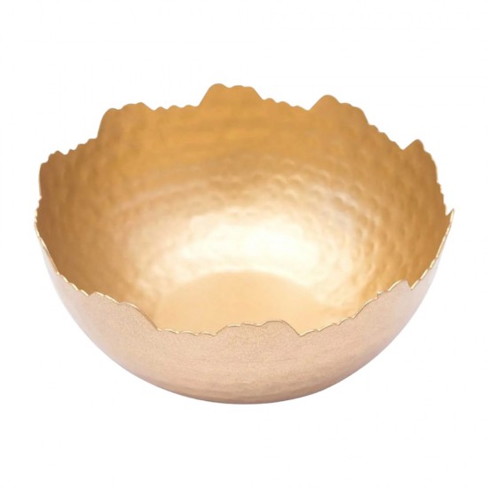 ROYALSTUFFS Gift Packing / Decorative Bowl / Candle Holder Hammered Bowl – 4 inches Gold (160 Gram)