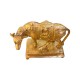 ROYALSTUFFS Kamdhenu Collections Brass statue Cow And Calf Statue Showpiece  5 inches height