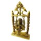 ROYALSTUFFS Ganesha on Swing Statue Idol Brass Height ( 8 Inch)