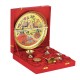 Brass Peacock Pooja Thali Set with Velvet Box