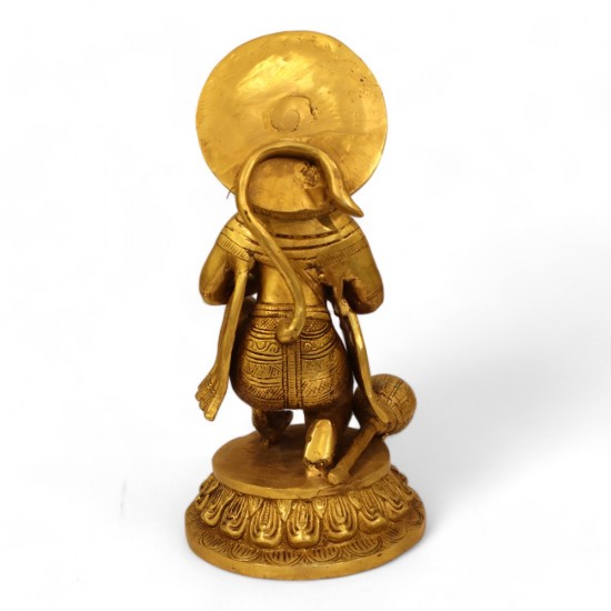 16-Inch Handmade Antique Pure Brass Separate Ram Darbar Idol - 18 Kg.