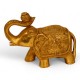  Brass Antique Finish Gaj Laxmi Elephant Decorative Showpiece - 4 Inch