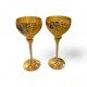 Brass Antique Engraved Wine Glass Set of 2 - 8 Inch