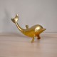 Golden Brass Dolphin Figurines - 13 Inch,