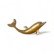 Golden Brass Dolphin Figurines - 13 Inch,