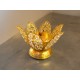 Brass Lotus Kamal Shape Akhand Crystal Diya - 5 Inch