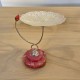 Lotus Leaf Platter with Resin Base and Metal Platter - 12 Inch Height