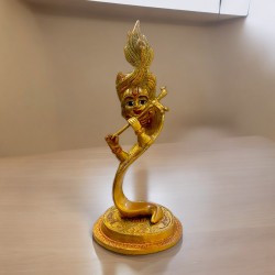  Coloured Antique Finish Brass Hawaï Krishna Ji Murlidhar 13 Inch Height, 2.5 kg