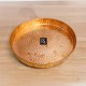 Traditional Pure Copper Plate with Hammered Design - 12 Inch Diameter