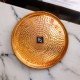 Traditional Pure Copper Plate with Hammered Design - 12 Inch Diameter