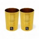 Set of 2 Pure Brass Lining Design Glasses - 250 ML