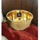 Handcrafted Pure Brass Embossed Round Shaped Bowl -150ml