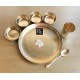 Pure Brass Matt Finish 7-Piece Dinner Set / Thali Set