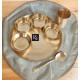 Pure Brass Matt Finish 7-Piece Dinner Set / Thali Set