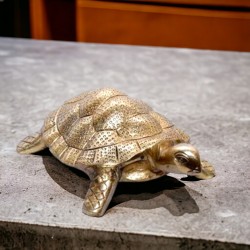 ROYALSTUFFS Handmade Vaastu Brass Tortoise Figurine