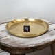 12 Inch Handcrafted Brass Plate/Thali, Matte Finish