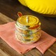  GOLDEN ANTIQUE BRASS HAMMERED GHEE & OIL POT/PICKLE POT, MULTIPURPOSE CONTAINER WITH INSIDE KALAI COATING 250 ML WITH LID AND SPOON