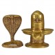 vrindavan Brass Fine Carved Shivalingam with Naag Dev